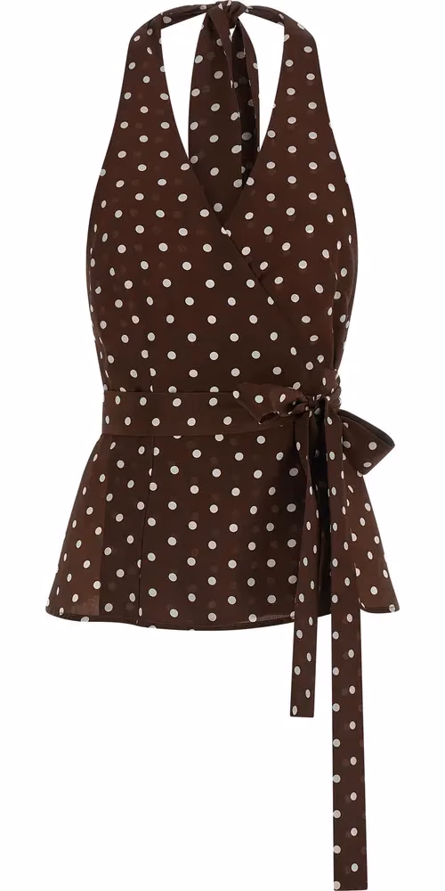 P.A.R.O.S.H. Brown Silk Tank Tops
