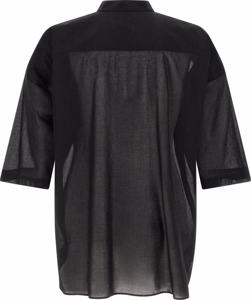 Rick Owens Black Cotton Blouse