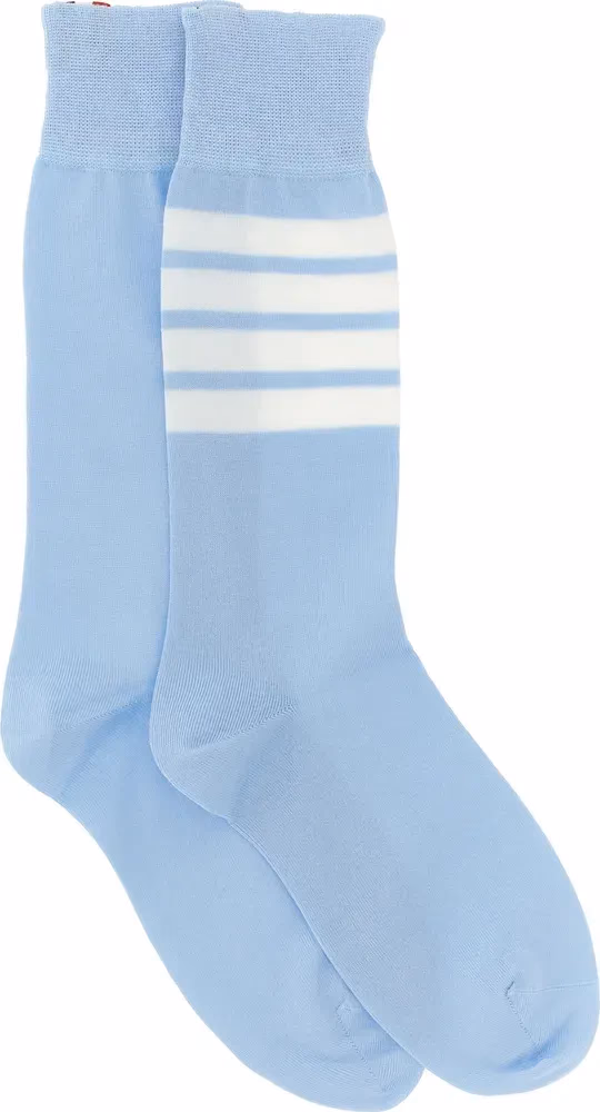 Thom Browne Blue Cotton Socks