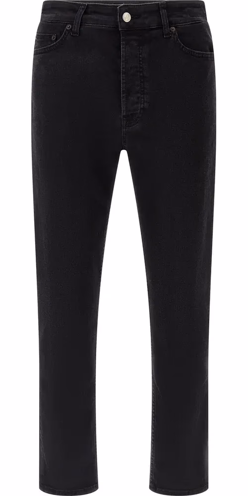 Department 5 Black Cotton Cropped Jeans