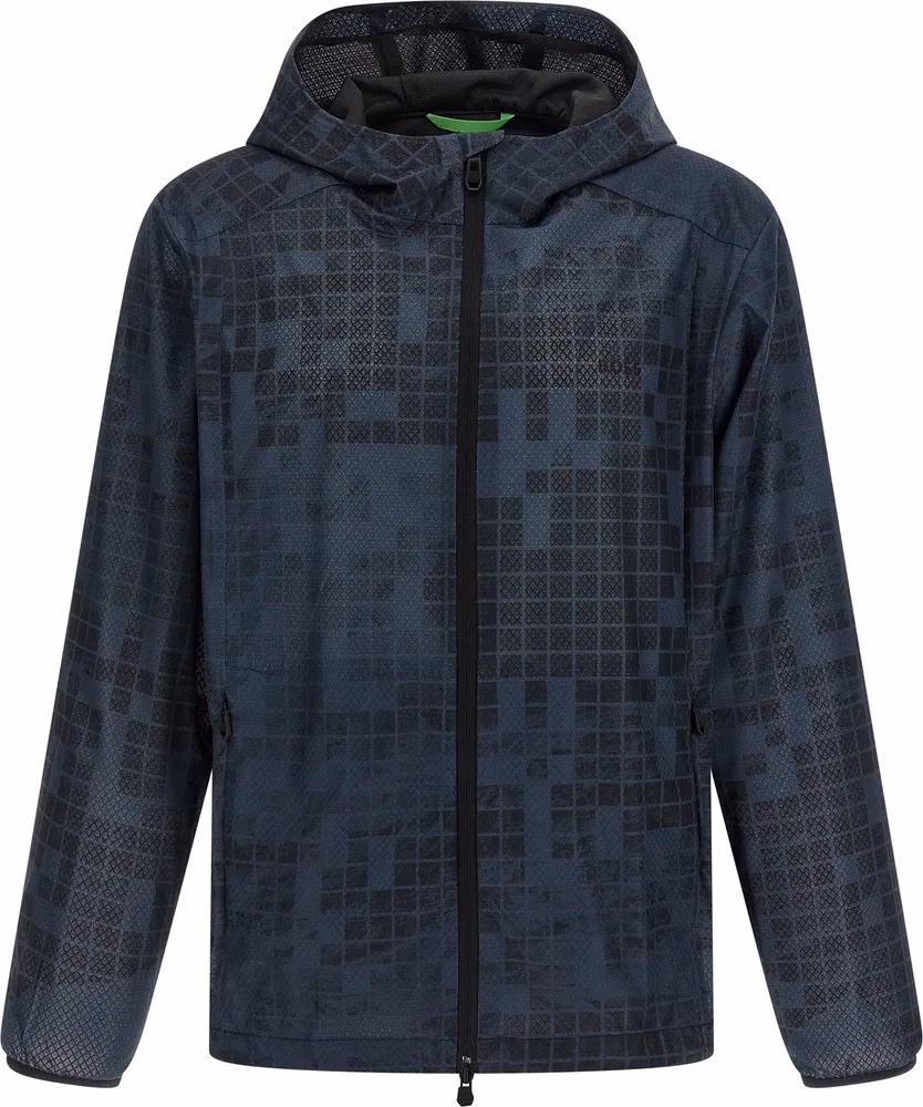 Hugo Boss Blue Rubber Shell Jacket