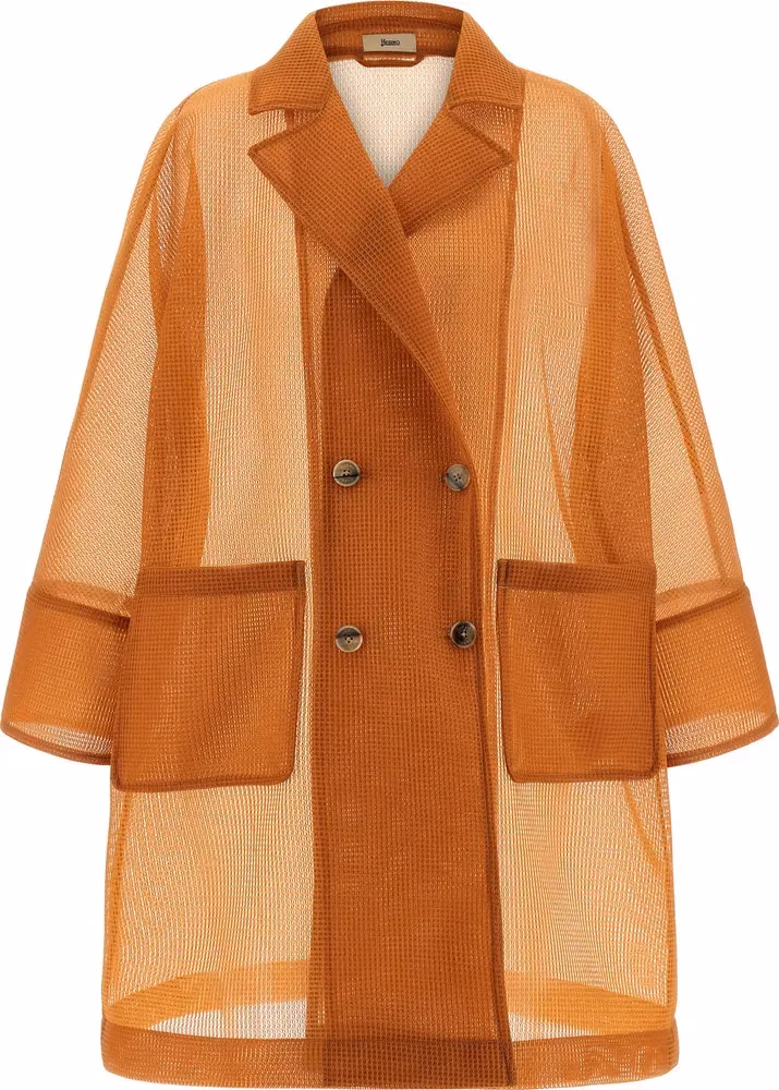 Herno Orange Polyester Coat