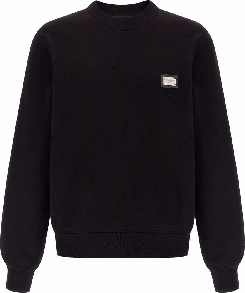 Dolce & Gabbana Black Cotton Sweatshirt