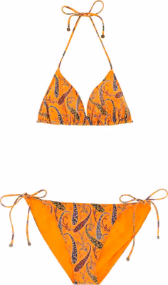 Orange Polyamide Bikini