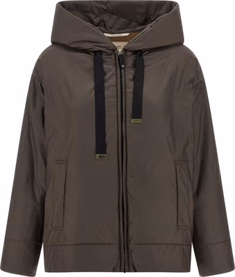 Brown Polyester Shell Jacket