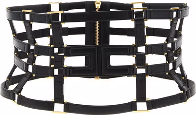 Black Polyethylene High-Waist Belt