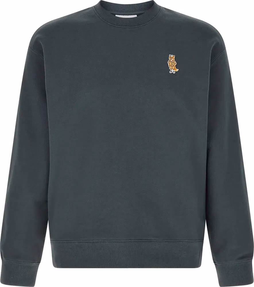 Maison Kitsuné Blue Organic Cotton Sweatshirt