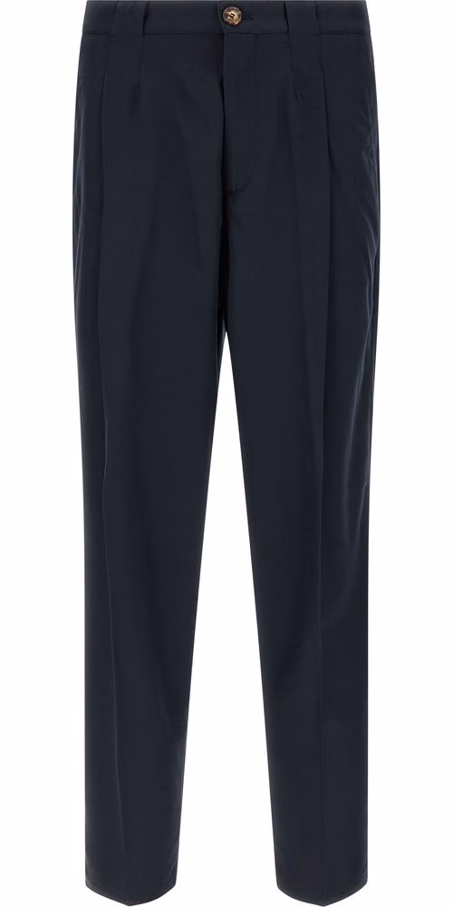 Brunello Cucinelli Blue Cotton Chino Pants