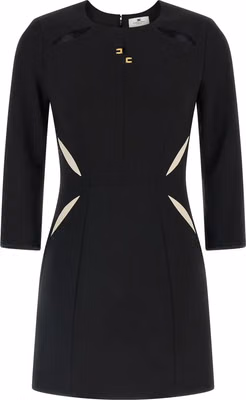 Bicolor Polyester Short Dress