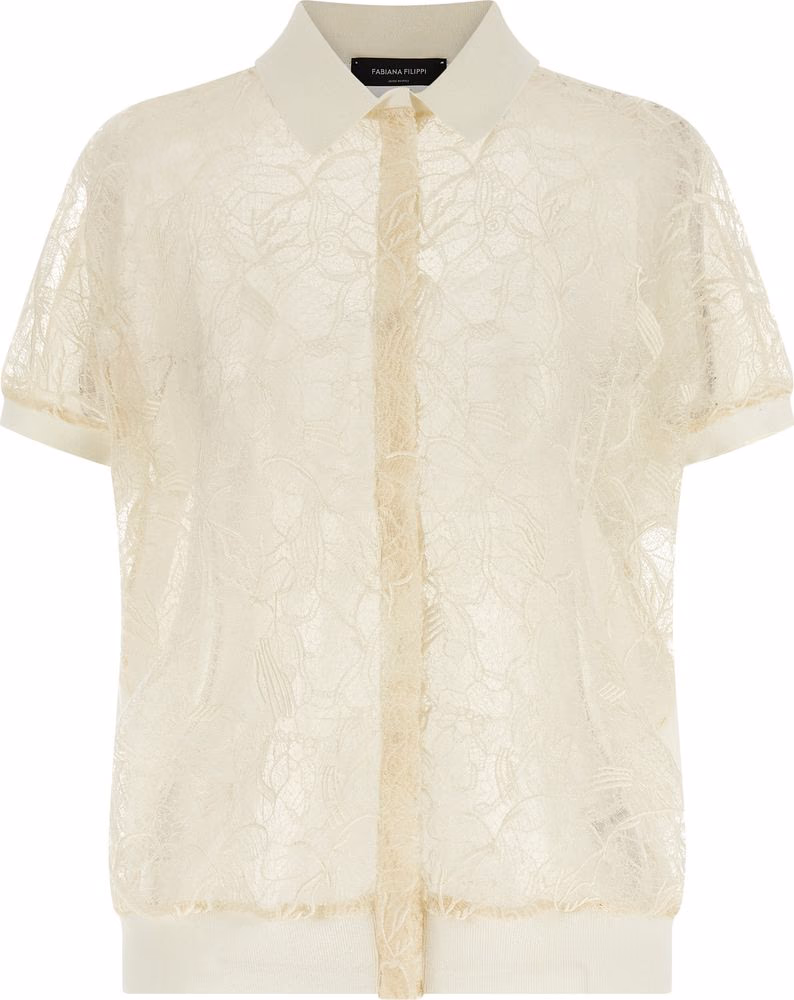 Fabiana Filippi Beige Silk Cardigan