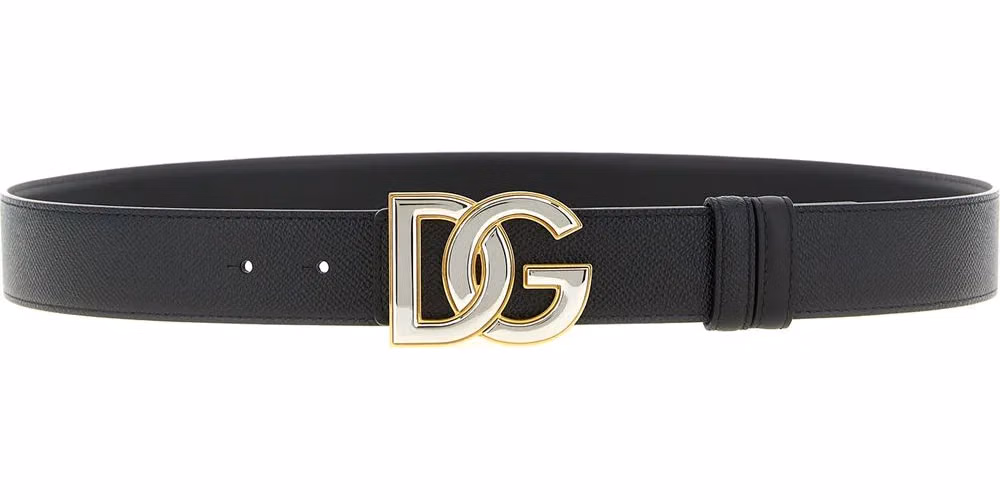 Dolce & Gabbana Black Calfskin Regular Belt