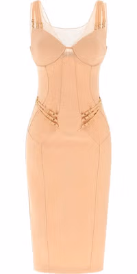 Multicolor Polyamide Midi Dress