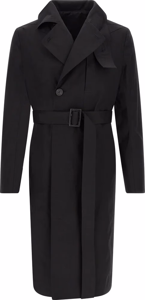Rick Owens Black Cotton Coat