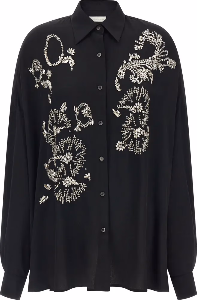 Dries Van Noten Black Polyester Blouse