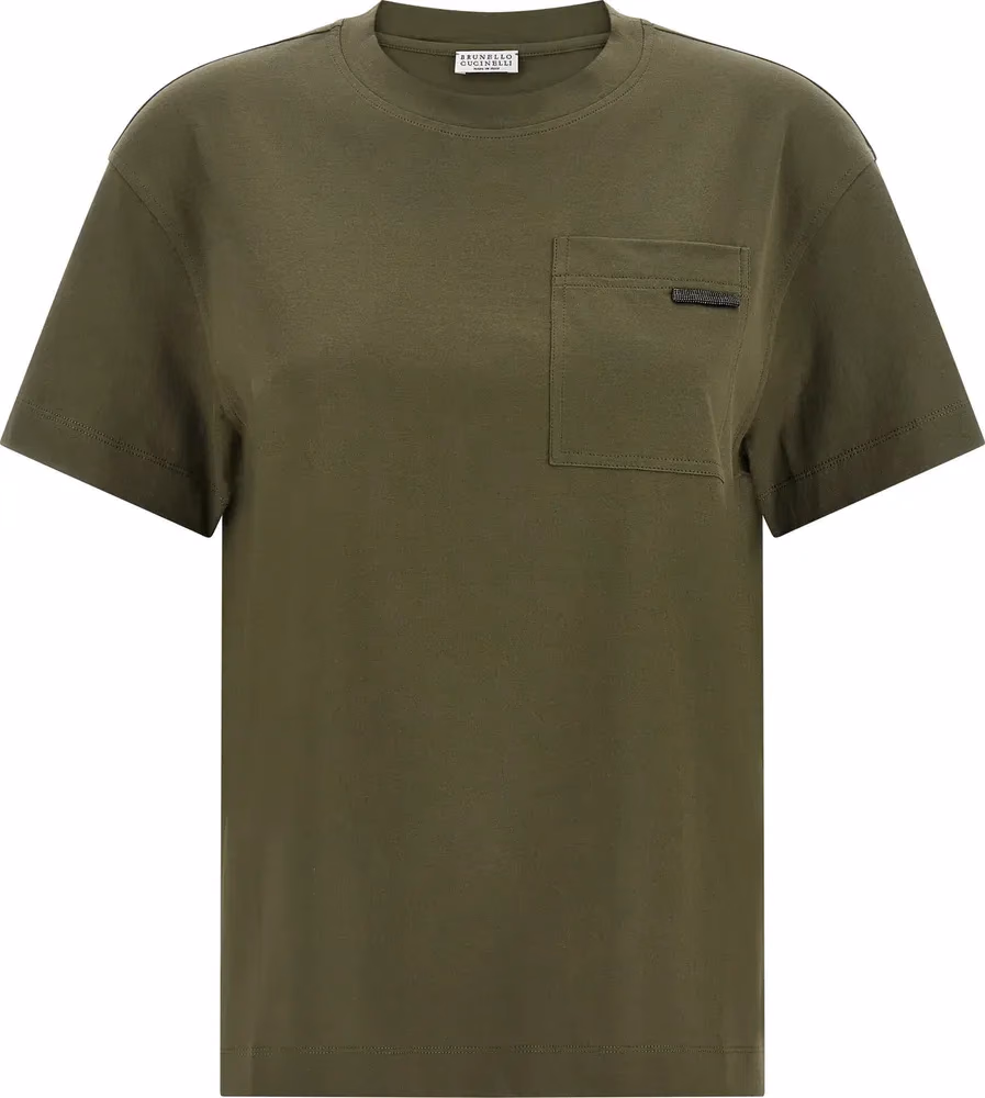 Brunello Cucinelli Bicolor Cotton T-Shirt