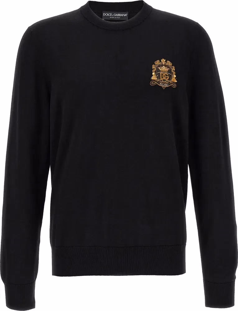 Dolce & Gabbana Black Virgin Wool Cardigan