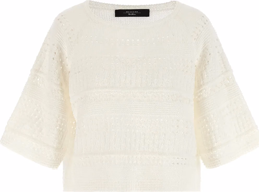 Max Mara White Cotton Cardigan