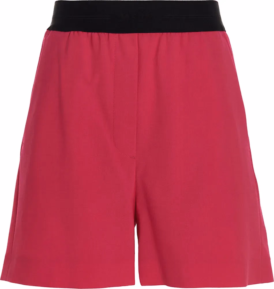 MSGM Fuchsia Virgin Wool Bermuda Shorts