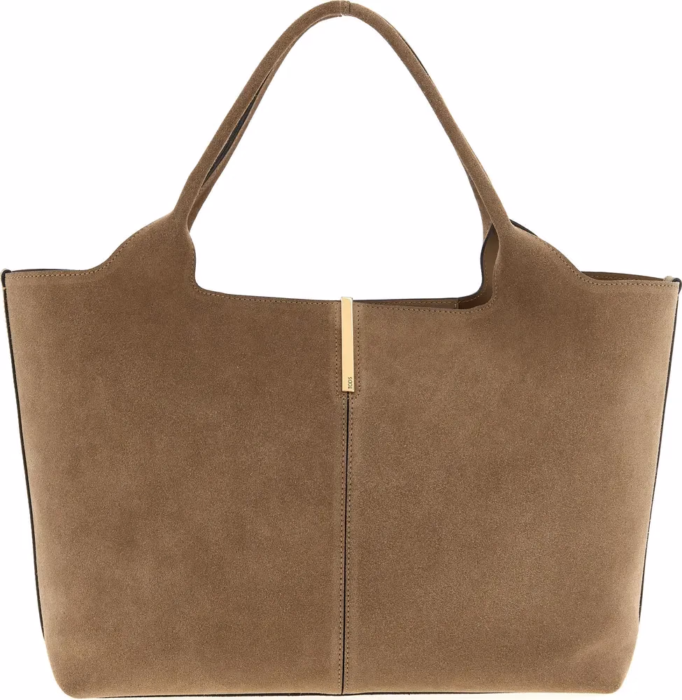 Tod's Beige Calfskin Tote Bag