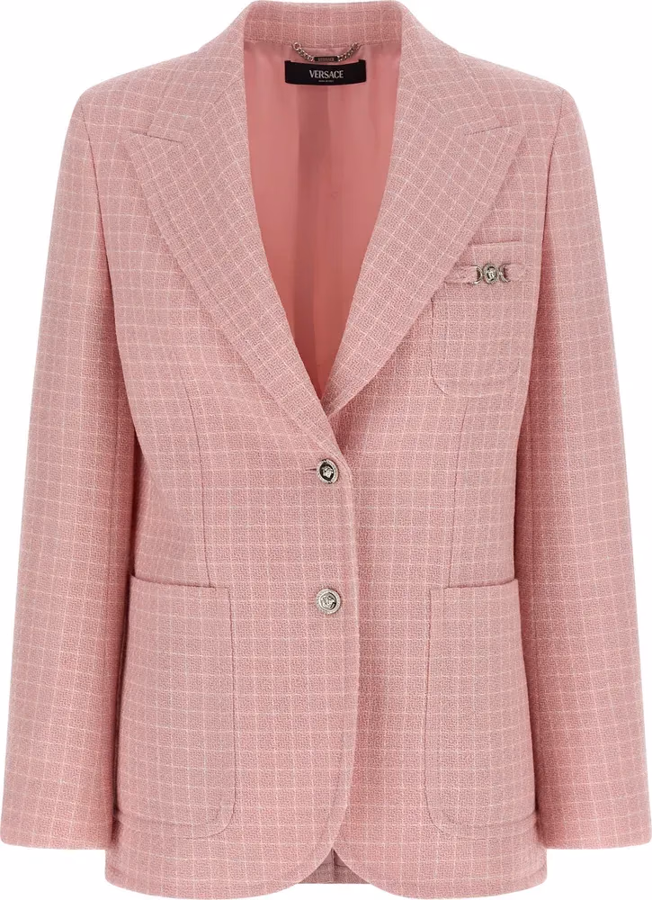 Versace Multicolor Virgin Wool Blazer