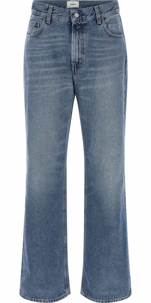 Haikure Blue Cotton Straight-Leg Jeans