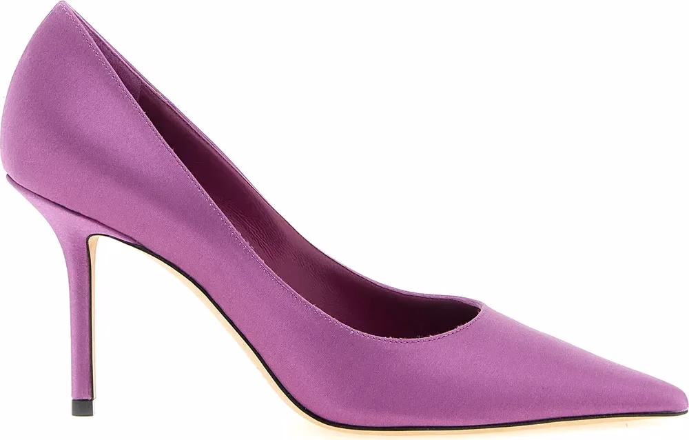 Jimmy Choo Purple Tencel High Heel Pumps
