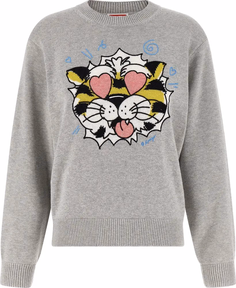 Kenzo Gray Wool Cardigan