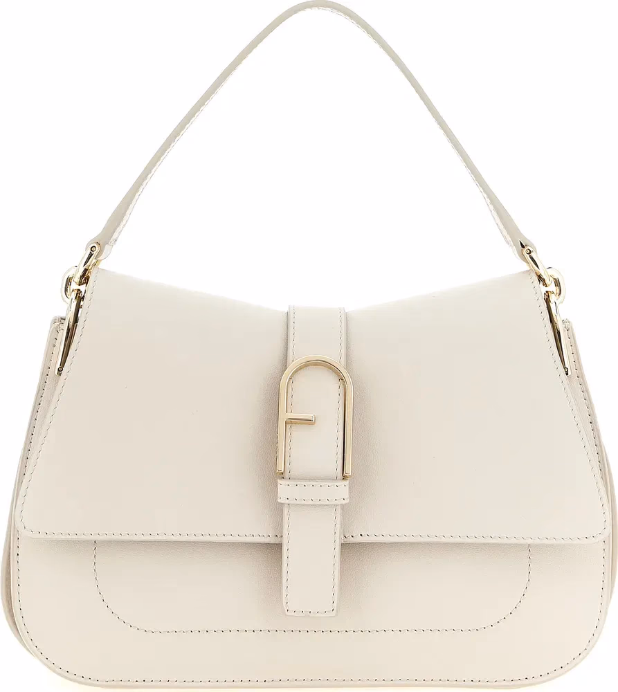 Furla Beige Calfskin Shoulder Bag
