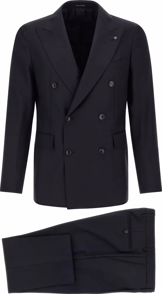 Tagliatore Blue Virgin Wool Two-Piece Suit