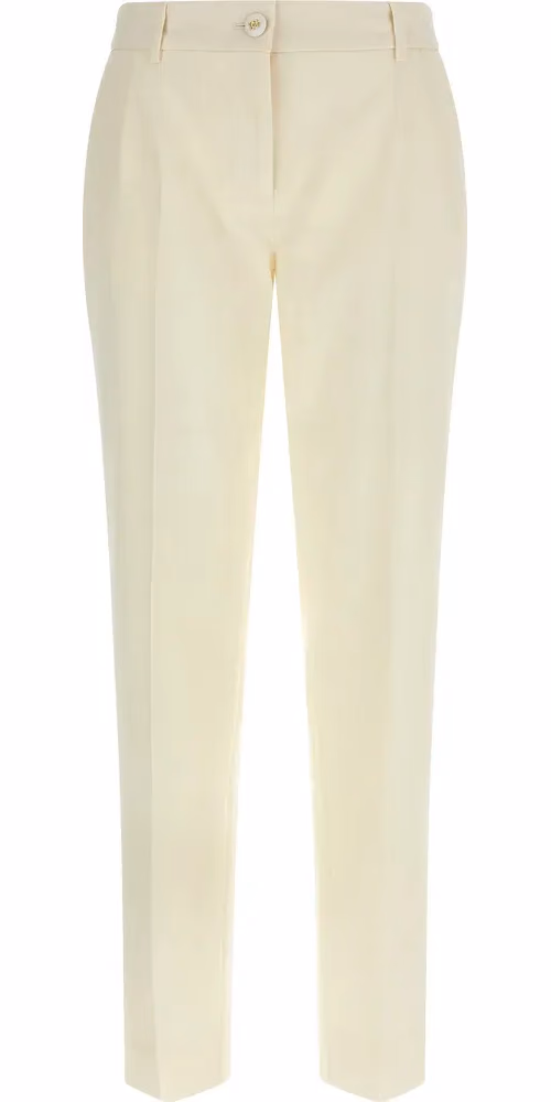 Dolce & Gabbana White Virgin Wool Dress Pants