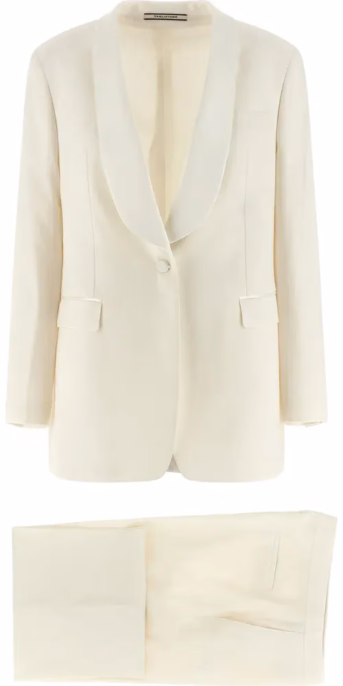 Tagliatore White Virgin Wool Two-Piece Suit