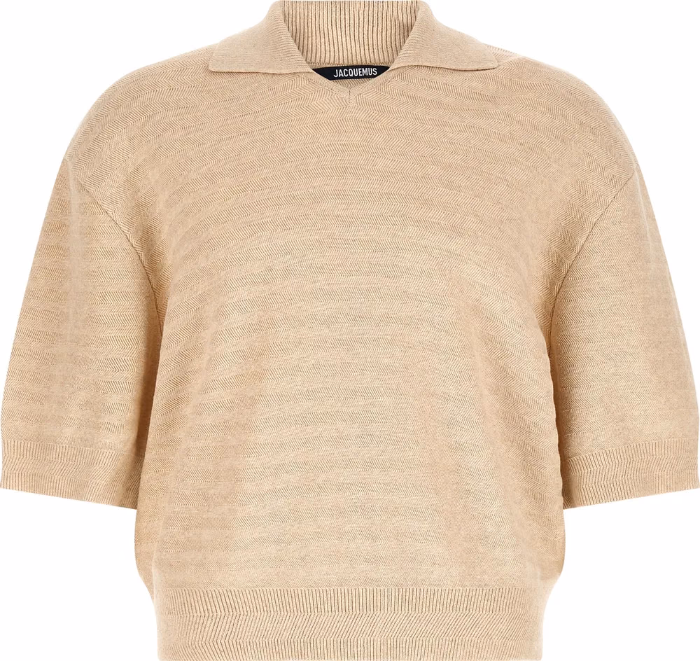 Jacquemus Beige Cotton Polo Shirt