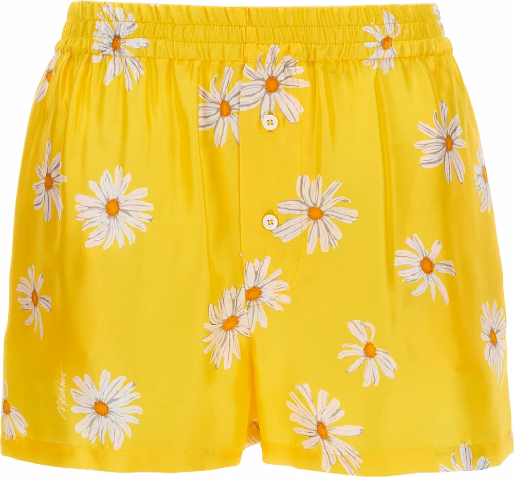 Moschino Bicolor Silk Bermuda Shorts