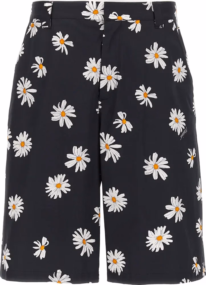 Moschino Black Cotton Bermuda Shorts
