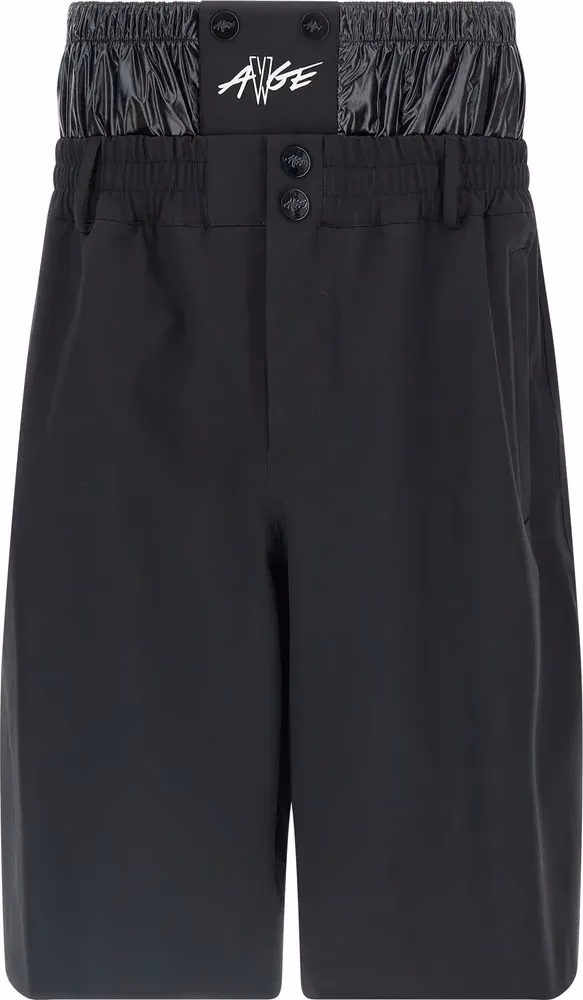 MONCLER GENIUS Black Polyamide Bermuda Shorts