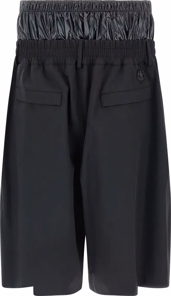 MONCLER GENIUS Black Polyamide Bermuda Shorts