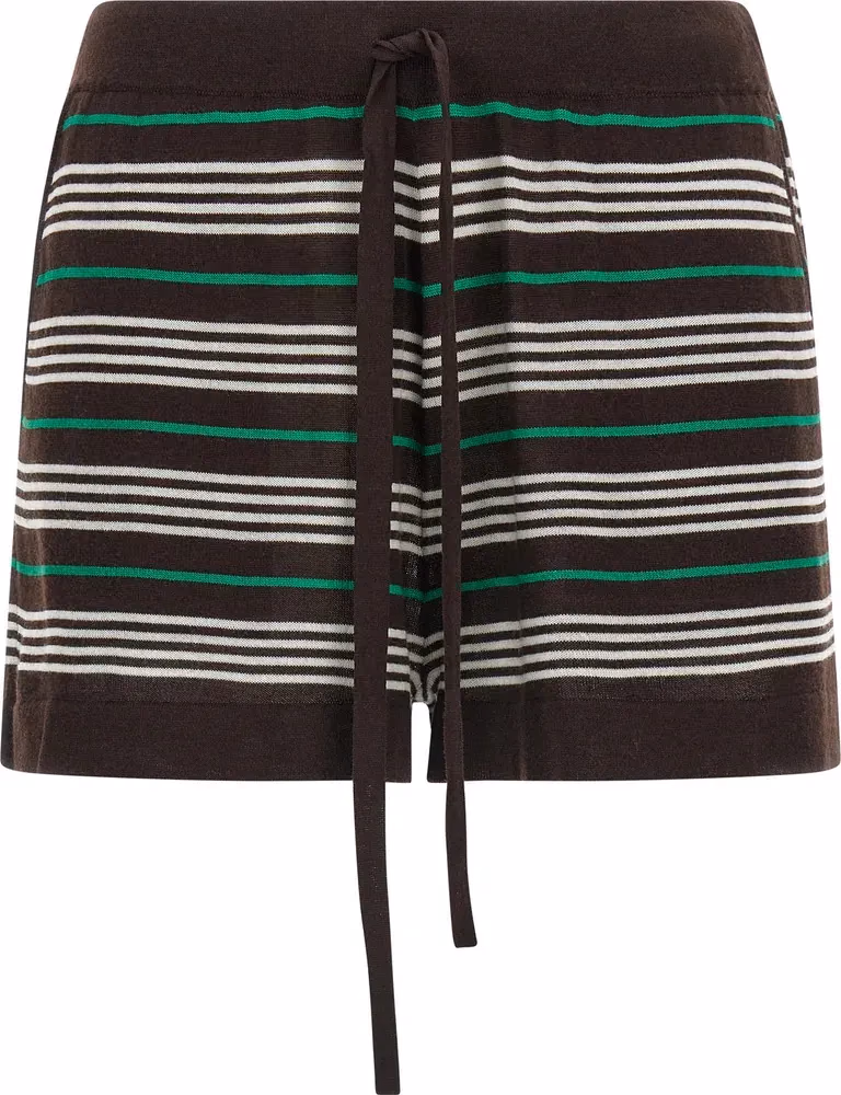 P.A.R.O.S.H. Brown Wool Bermuda Shorts