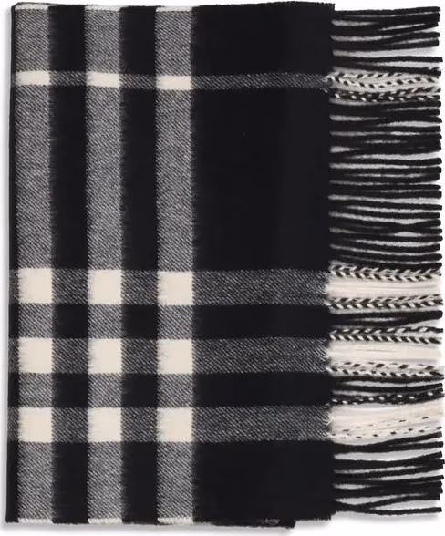 Burberry Black Cashmere Scarf