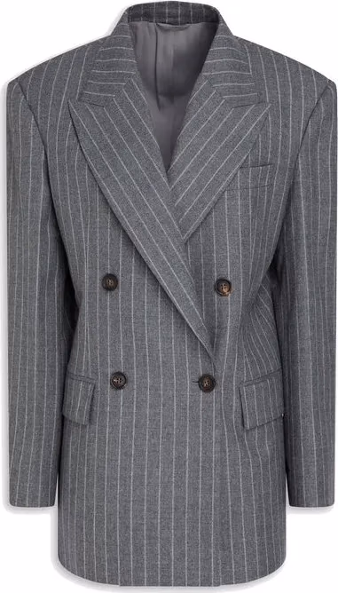 Brunello Cucinelli Gray Virgin Wool Blazer