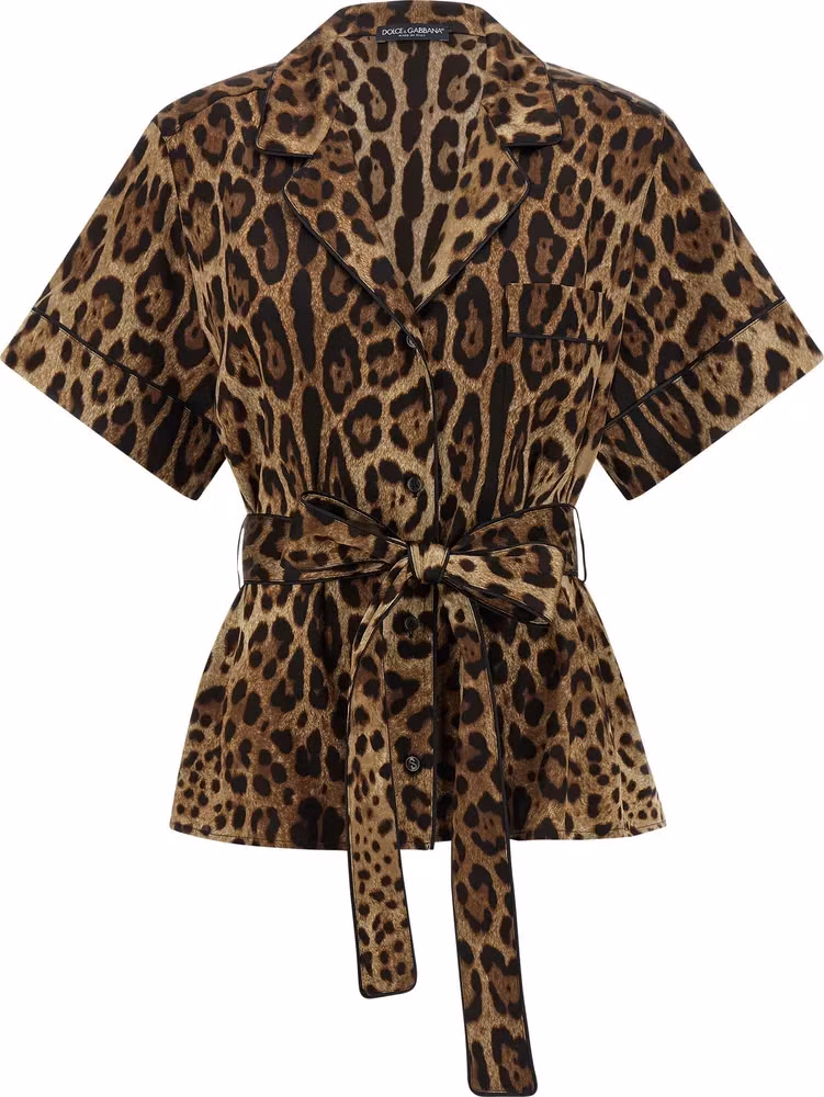 Dolce & Gabbana Brown Silk Blouse