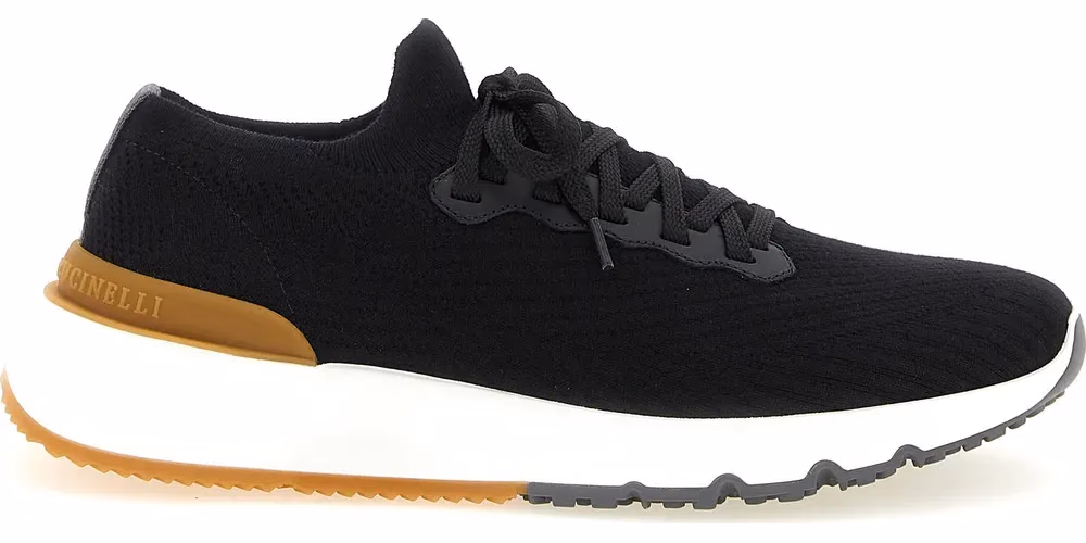 Brunello Cucinelli Black Polyethylene Athletic Sneakers