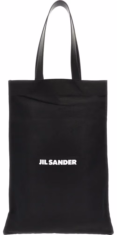 Jil Sander Black Cotton Tote Bag