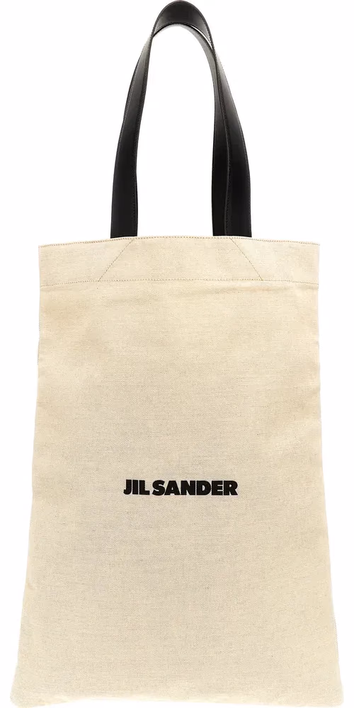 Jil Sander Bicolor Cotton Tote Bag
