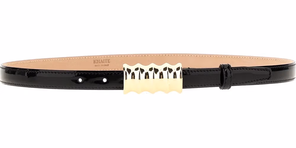 Khaite Black Calfskin Regular Belt