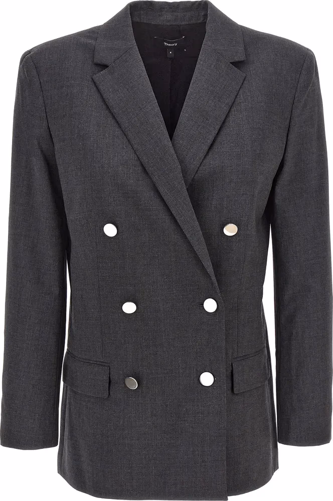 Theory Gray Wool Blazer