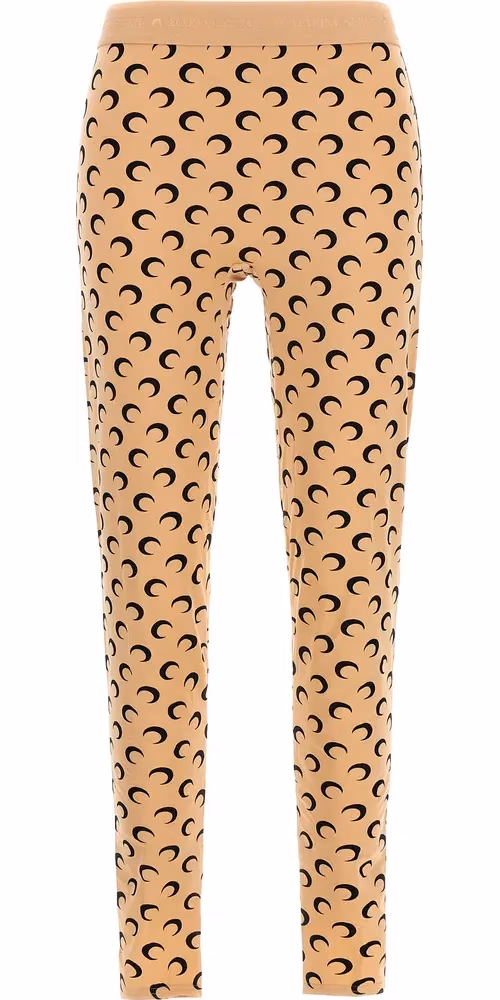 Marine Serre Beige Polyamide Leggings