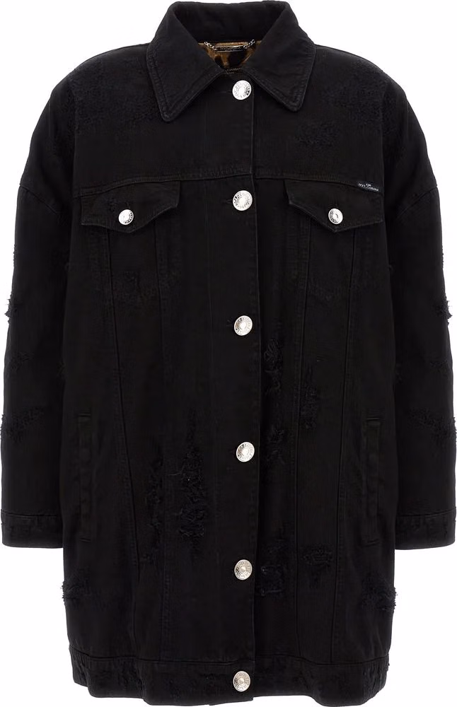 Dolce & Gabbana Black Cotton Denim Jacket