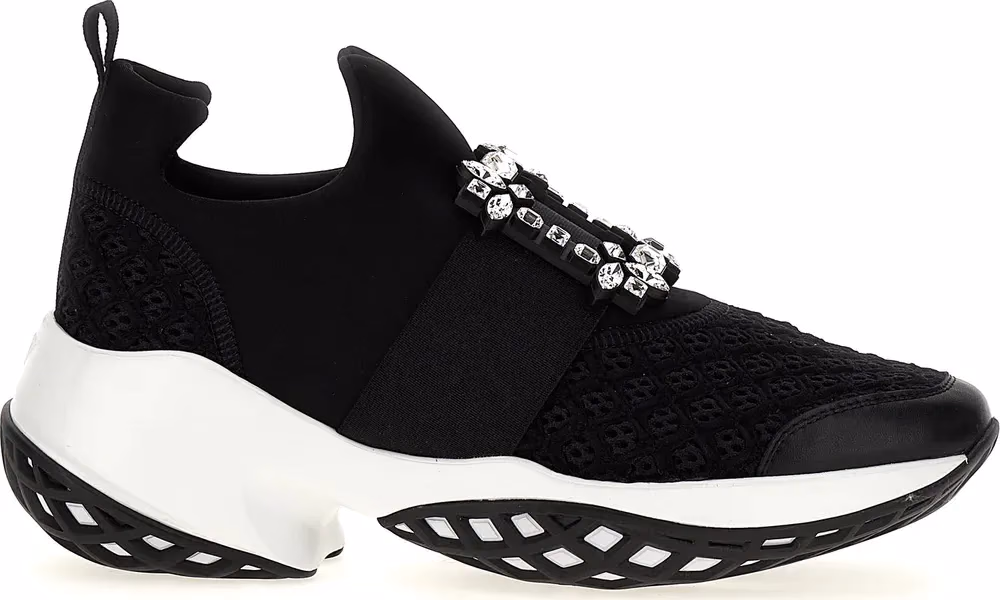 Roger Vivier Black Polyester Athletic Sneakers