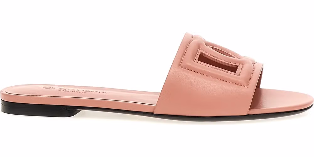 Dolce & Gabbana Multicolor Calfskin Slides
