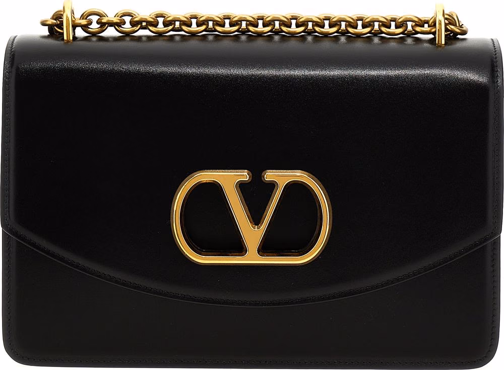 Valentino Garavani Black Calfskin Shoulder Bag